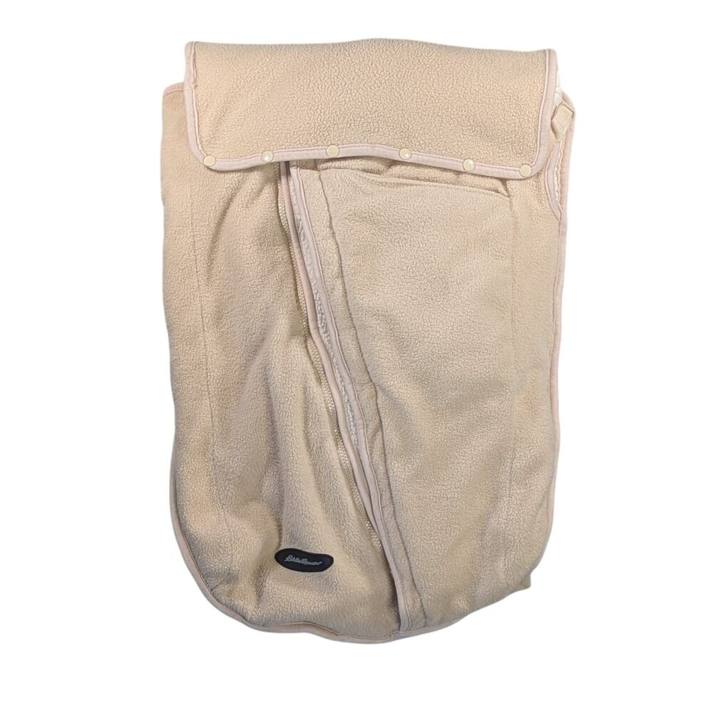 Eddie Bauer Car Baby Seat Stroller Cover Cream Fleece